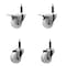 Service Caster 3'' Nylon Swivel 3/4'' Expanding Stem Caster Set 2 Total Lock Brakes, 4PK SCC-EXTTL20S314-NYS-2-S-2-34 - alternate 1